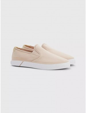 Tommy Hilfiger Gold Accent Slip-On Sneaker Shoes Misty Blush | 3476-OACHZ