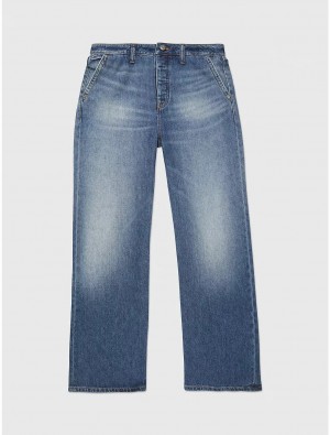 Tommy Hilfiger High-Rise Wide-Leg Fit Jean Bottoms Medium Wash | 7902-RQCLE