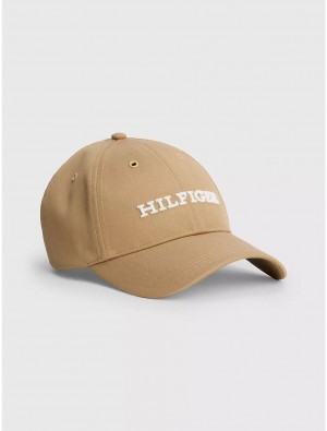 Tommy Hilfiger Hilfiger Baseball Cap Hats Classic Khaki | 6754-UNEFI