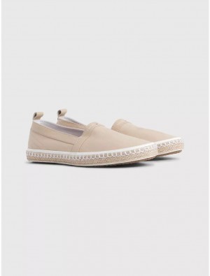 Tommy Hilfiger Hilfiger Espadrille Shoes Clayed Pebble | 6021-FGBDA