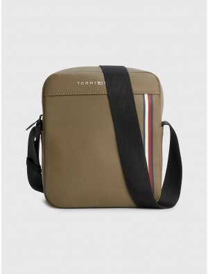 Tommy Hilfiger Hilfiger Stripe Mini Reporter Bag Bags Faded Military | 1805-YRPTA