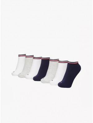 Tommy Hilfiger Kids' Ankle Sock 7-Pack Socks Multi | 2957-UCGXQ