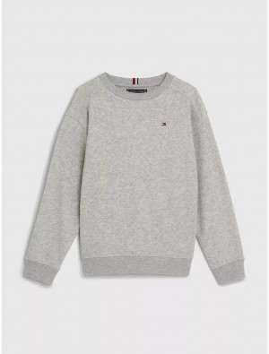 Tommy Hilfiger Kids' Back Logo Sweatshirt Sweatshirts & Sweaters Light Grey Heather | 9615-ZKVOU