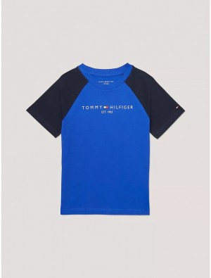 Tommy Hilfiger Kids' Baseball T-Shirt T-Shirts Cobalt | 0387-GAPED