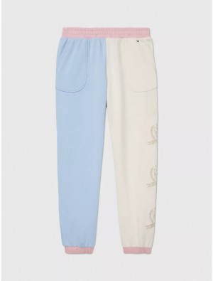 Tommy Hilfiger Kids' Colorblock Sweatpant Pants Pink Shell Colorblock | 3549-KEUXL