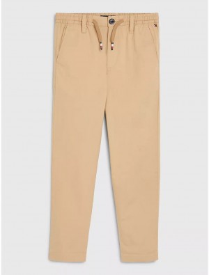 Tommy Hilfiger Kids' Cotton Comfort Pants Pants Trench | 0257-LKQJT