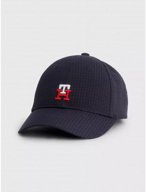 Tommy Hilfiger Kids' Embroidered Logo Cap Hats Space Blue | 4831-ECSAV