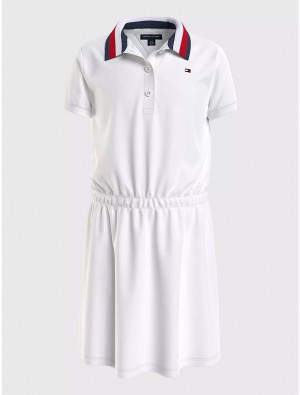 Tommy Hilfiger Kids' Polo Dress Dresses & Skirts Fresh White | 9574-PNEKZ