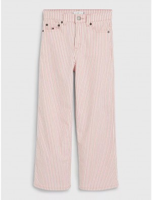 Tommy Hilfiger Kids' Railroad Stripe Pant Pants Pinkstripe | 0129-WEFLQ