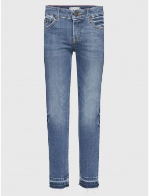 Tommy Hilfiger Kids' Skinny Jean Jeans Leaf Blue Wash | 9238-FRBEK