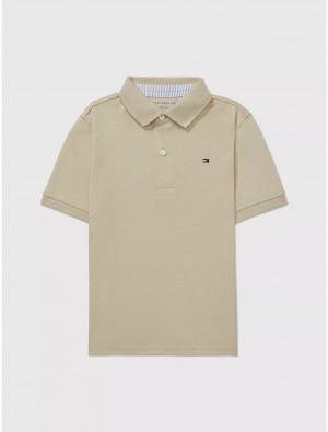 Tommy Hilfiger Kids' Solid Stretch Polo Polos Palamino | 5604-ZCBDT