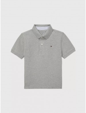 Tommy Hilfiger Kids' Solid Stretch Polo Polos Grey Heather | 2015-AOWVT