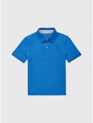 Tommy Hilfiger Kids' Solid Stretch Polo Polos Cobalt | 1984-PSIKX