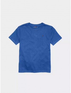 Tommy Hilfiger Kids' Solid T-Shirt T-Shirts Nantucket Blue | 7953-RKMPV