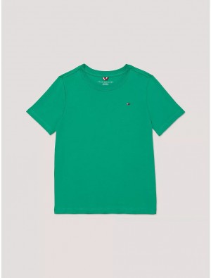 Tommy Hilfiger Kids' Solid T-Shirt T-Shirts Green Malachite | 1987-XRDLM