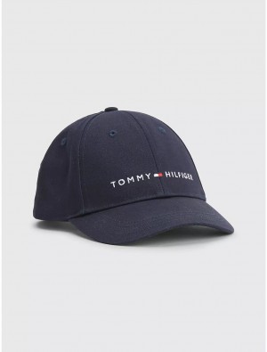 Tommy Hilfiger Kids' Tommy Logo Baseball Hat Hats Space Blue | 1542-LGKAP