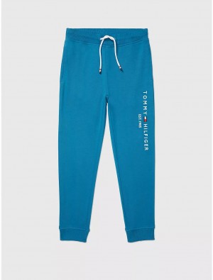 Tommy Hilfiger Kids' Tommy Logo Sweatpant Pants Blue Craze | 5498-HFLUM