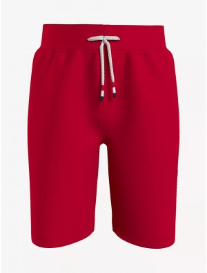 Tommy Hilfiger Kids' Tommy Logo Sweatshort Shorts Apple Red | 2495-TRYIL