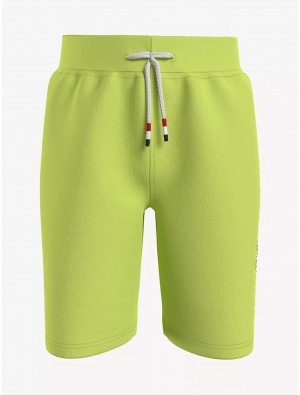 Tommy Hilfiger Kids' Tommy Logo Sweatshort Shorts Neon Lawn | 8756-OHVJB