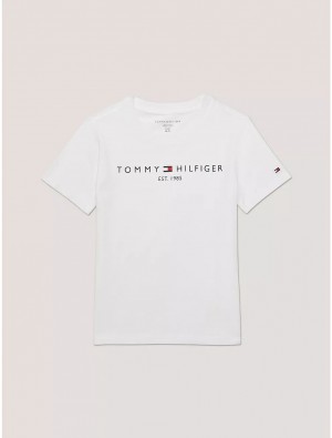 Tommy Hilfiger Kids' Tommy Logo T-Shirt T-Shirts Fresh White | 5796-JKISF