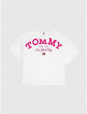 Tommy Hilfiger Kids' Tommy NYC T-Shirt T-Shirts White | 3591-YKIGB