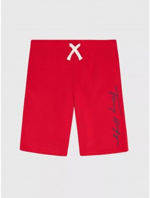 Tommy Hilfiger Little Kids' Signature Knit Short Shorts Tommy Red | 4609-QWYUS