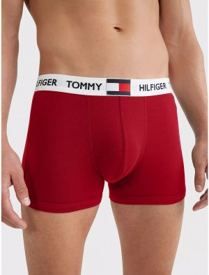 Tommy Hilfiger Logo Rib Trunk Underwear Mahogany | 2879-WKVPE