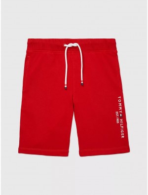 Tommy Hilfiger Logo Short Bottoms Blush Red | 8420-GBIPZ