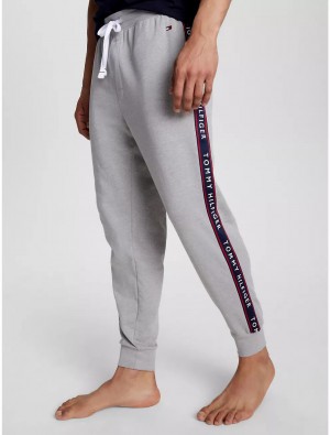 Tommy Hilfiger Logo Tape Jogger Sleepwear Grey Heather | 8495-JGANR