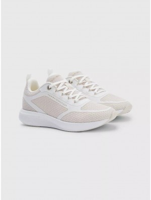Tommy Hilfiger Mesh Sneaker Shoes White | 8763-TBAXV