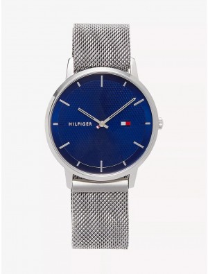 Tommy Hilfiger Mesh Watch with Magnetic Strap Watches Silver | 3675-BGZUT