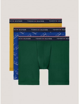 Tommy Hilfiger Microfiber Boxer Brief 3-Pack Underwear French Blue | 3091-ZULMD