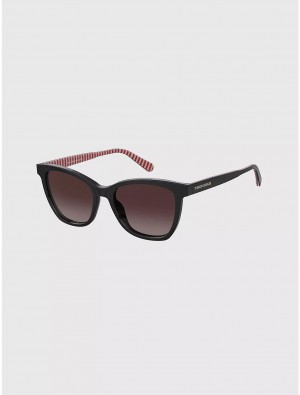 Tommy Hilfiger Oversized Butterfly Sunglasses Sunglasses Cherry Pitt | 0297-XUBWS