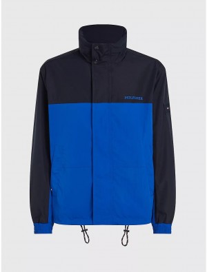 Tommy Hilfiger Packable Colorblock Regatta Windbreaker Jackets Ultra Blue | 7256-IKVLQ