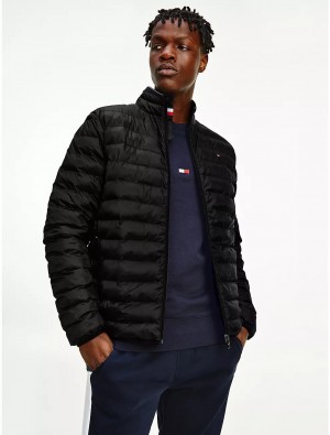Tommy Hilfiger Recycled Packable Jacket Jackets Black | 7624-ZTFPE