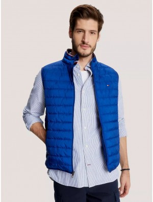 Tommy Hilfiger Recycled Packable Vest Jackets Midnight Blue | 2745-GOIPY