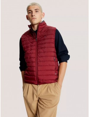 Tommy Hilfiger Recycled Packable Vest Jackets Rouge | 5027-EANTX