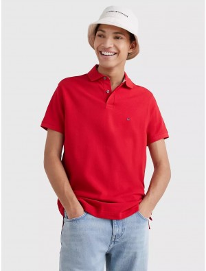 Tommy Hilfiger Regular Fit 1985 Polo Tops Primary Red | 7084-FOCKA