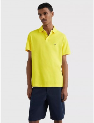 Tommy Hilfiger Regular Fit 1985 Polo Tops Vivid Yellow | 7289-NOVZD