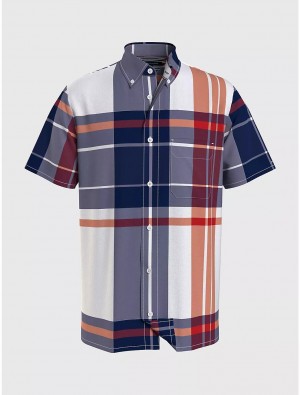 Tommy Hilfiger Regular Fit Bold Check Shirt Shirts Desert Sky | 4178-AHTPC