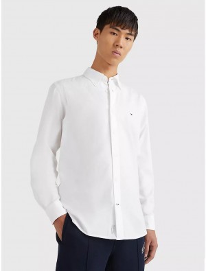 Tommy Hilfiger Regular Fit Cotton Poplin Shirt Shirts White | 2615-RACWN