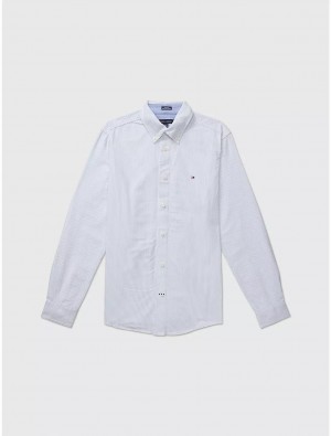 Tommy Hilfiger Regular Fit Oxford Shirt Tops Collection Blue | 8942-JWNSM