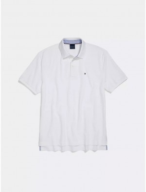 Tommy Hilfiger Regular Fit Polo Tops Bright White | 4579-WKZOE