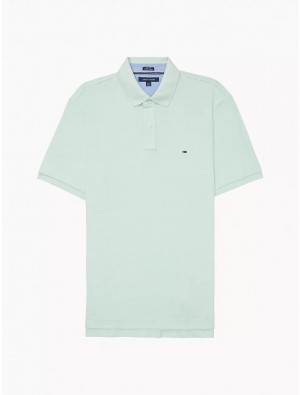 Tommy Hilfiger Regular Fit Spring Polo Tops Soft Green Heather | 6043-OXGSQ