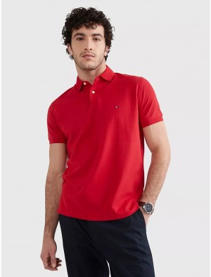 Tommy Hilfiger Regular Fit Tommy Polo Polos Primary Red | 4780-DCHNG