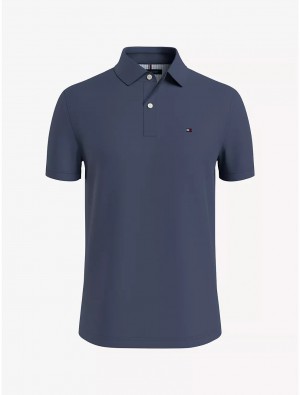 Tommy Hilfiger Regular Fit Tommy Polo Polos Bank Blue | 6702-MBAOU