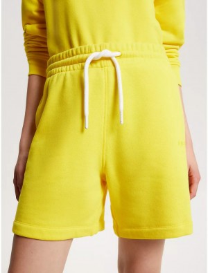 Tommy Hilfiger Relaxed Fit Hilfiger Sweatshort Pants & Shorts Vivid Yellow | 6038-KGEHI