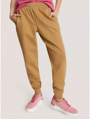 Tommy Hilfiger Relaxed Fit Solid Sweatpant Pants & Shorts Pinecone Tan | 3068-OHGRA