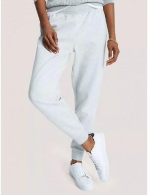 Tommy Hilfiger Relaxed Fit Solid Sweatpant Pants & Shorts Grey Heather | 6357-DCTFY