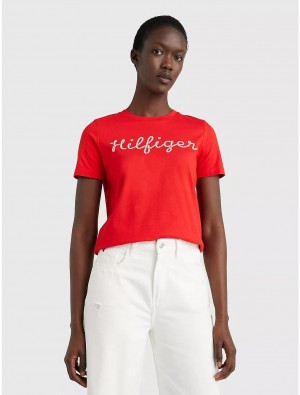 Tommy Hilfiger Rope Logo T-Shirt T-Shirts & Polos Fireworks | 6871-CLTZM